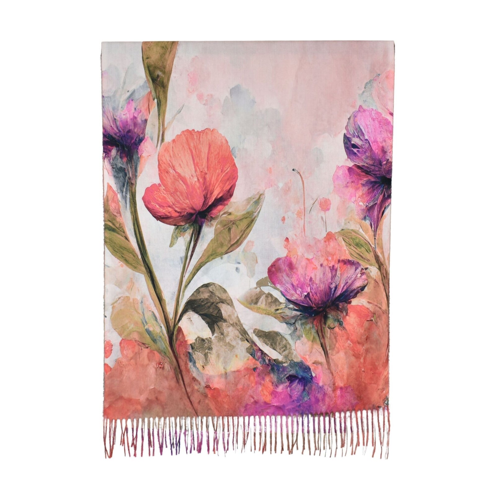 Taylor Hill Watercolour Flower Scarf - Pink