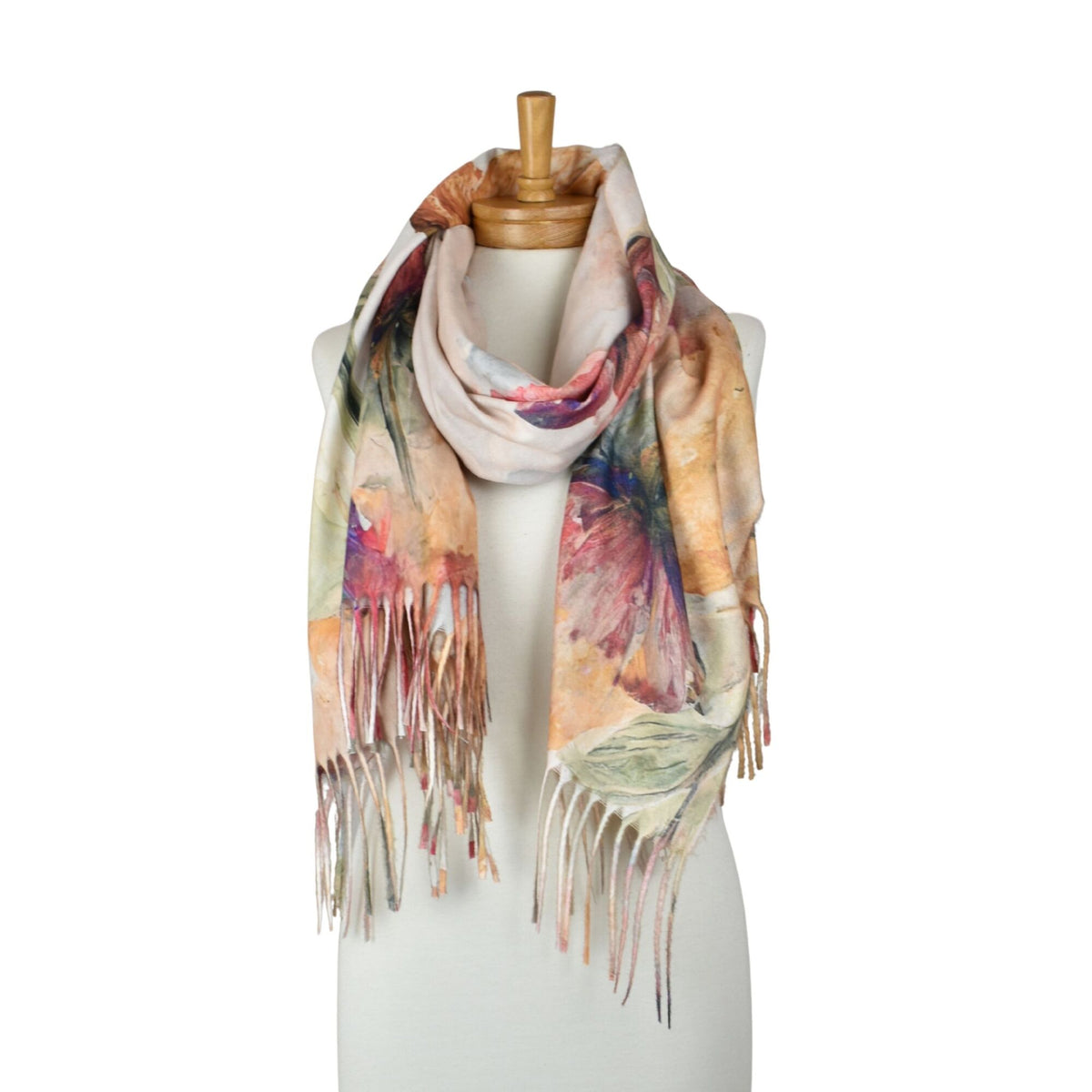 Taylor Hill Watercolour Flower Scarf - Yellow