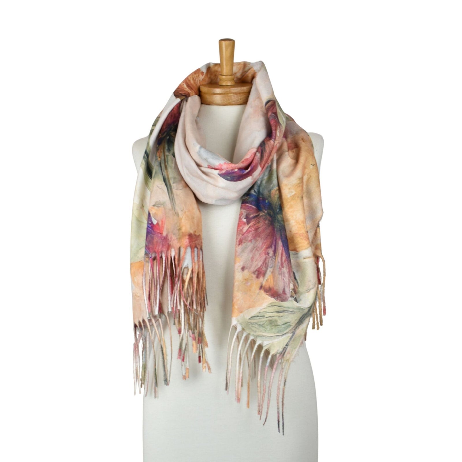 Taylor Hill Watercolour Flower Scarf - Yellow