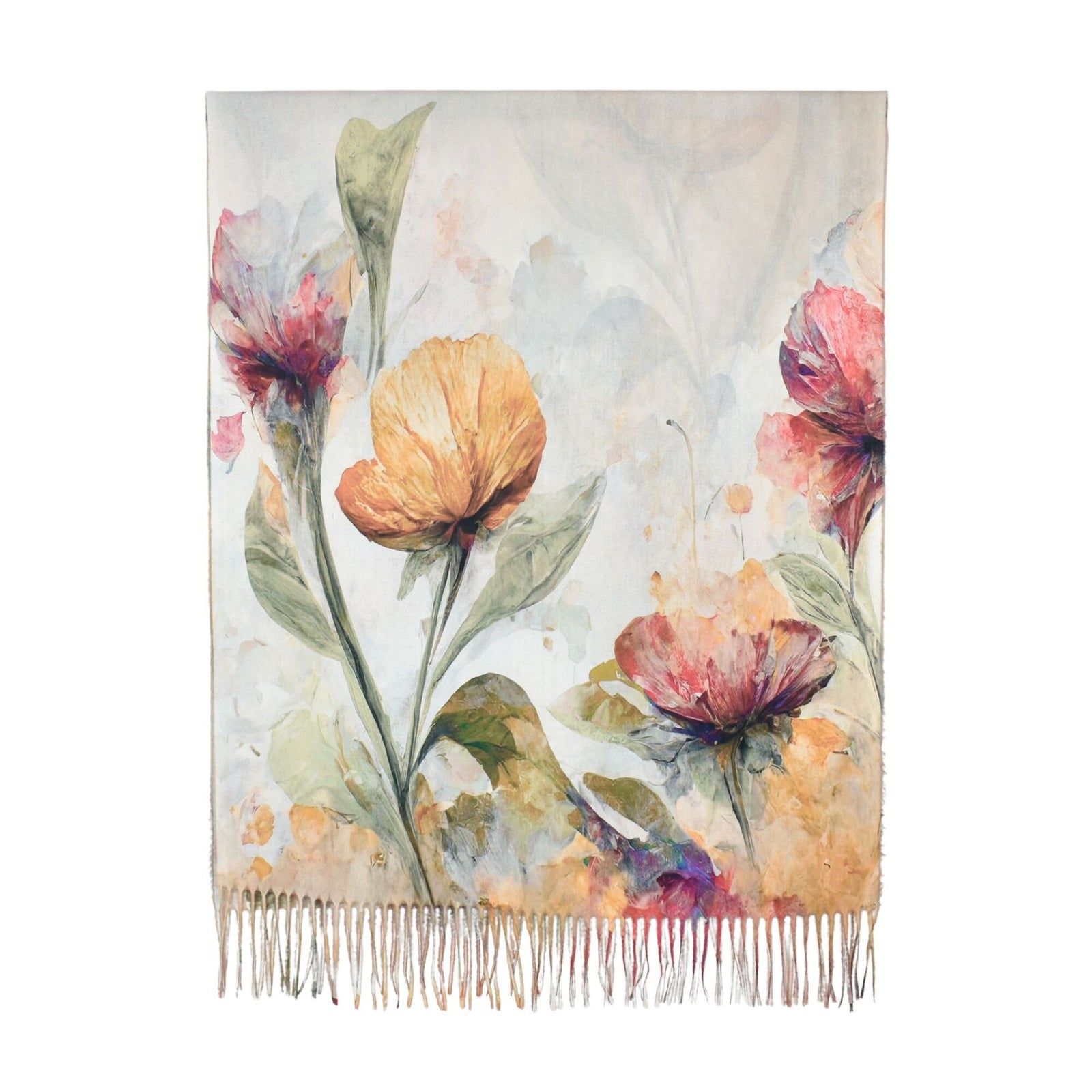 Taylor Hill Watercolour Flower Scarf - Yellow