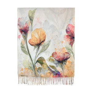 Taylor Hill Watercolour Flower Scarf - Yellow