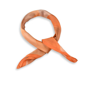 Taylor Hill Mountain Abstract Square Scarf - Orange