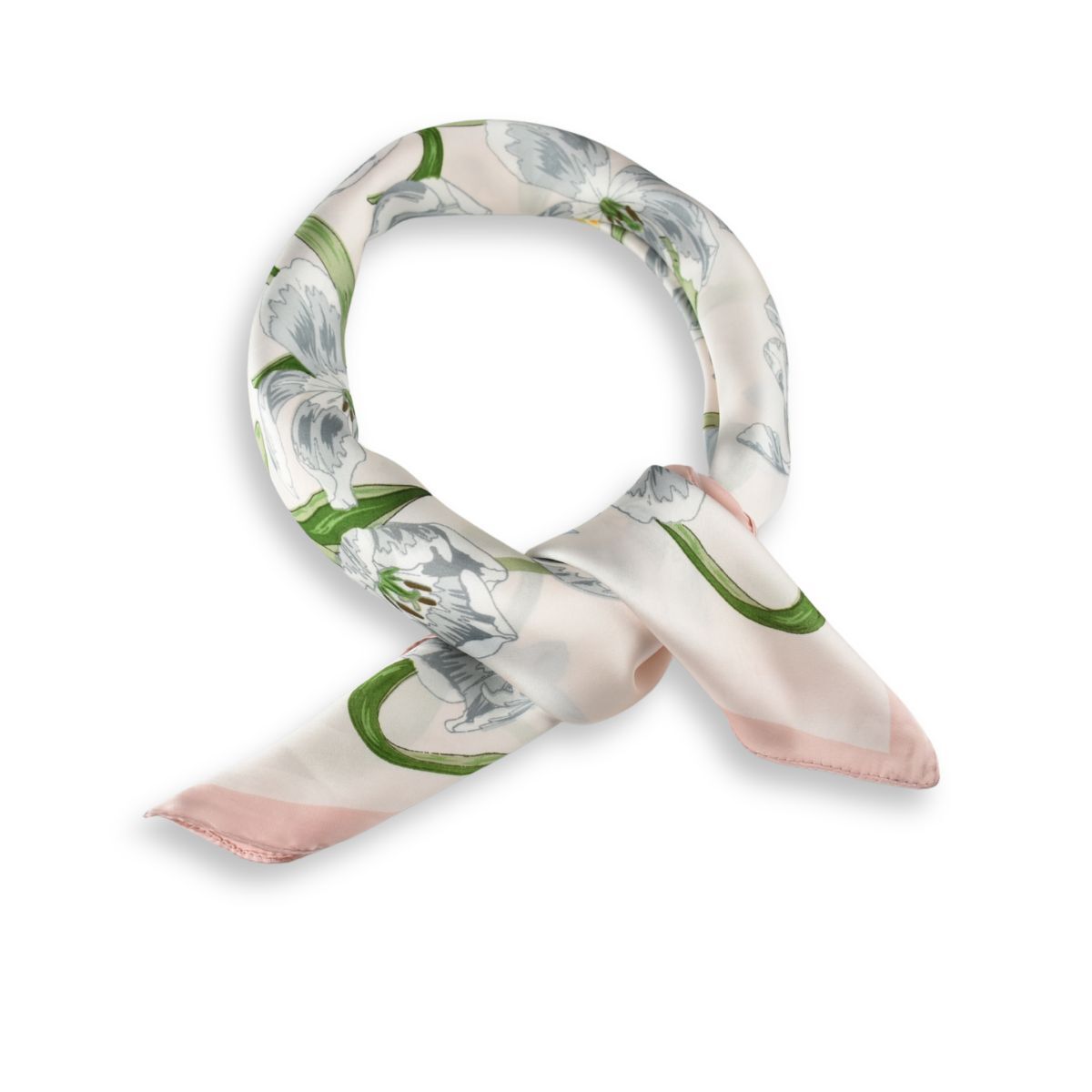 Taylor Hill Tulip Daffodils Square Scarf - Blush