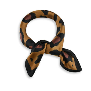 Taylor Hill Leopard Square Scarf - Tan