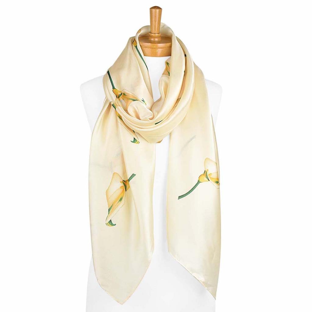 Taylor Hill Calla Lily Scarf - Yellow
