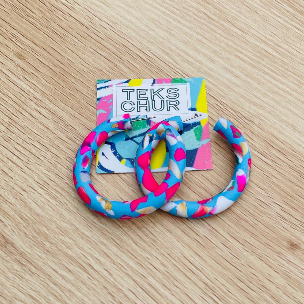 Tekschur LRG Colour Bomb Hoop Earrings - 2