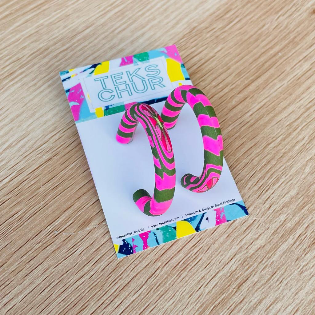 Tekschur LRG Colour Bomb Hoop Earrings - 5