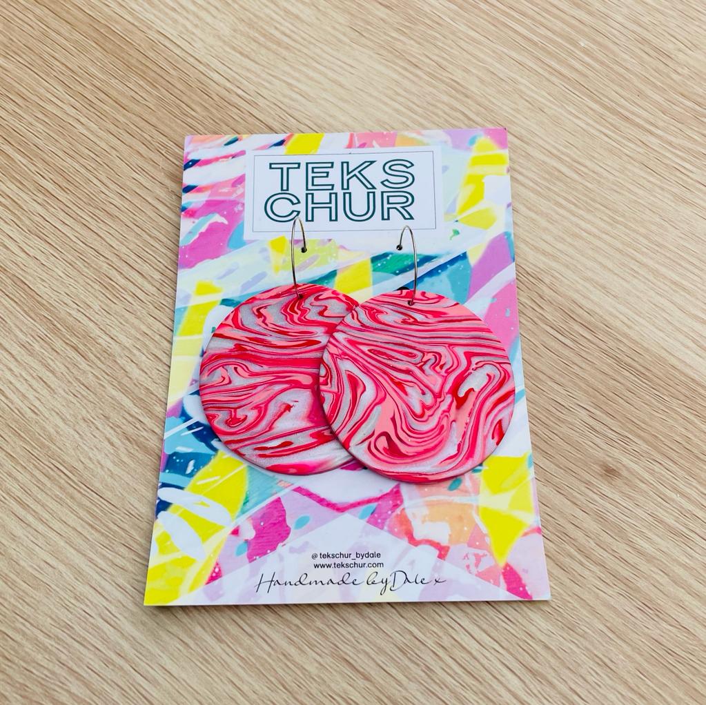 Tekschur XL Statement Circle Drop Earrings #1