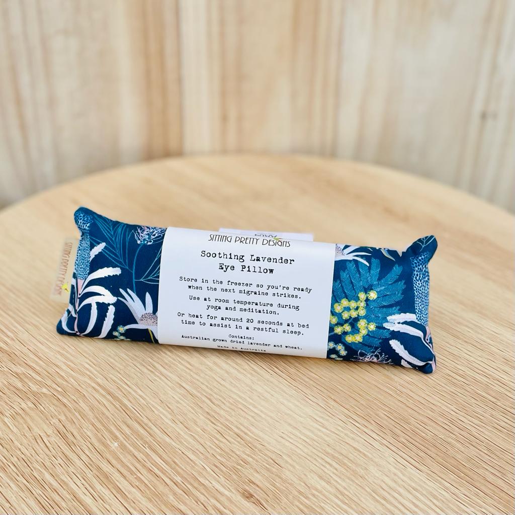 Sitting Pretty Designer Eye Pillows - Blue Natives