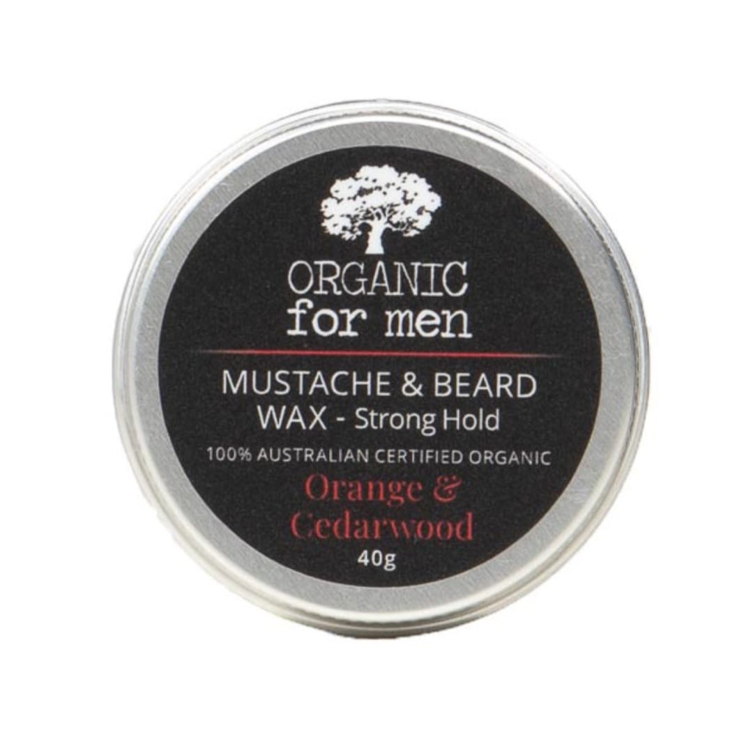 Organic For Men Moustache & Beard Wax - Orange & Cedarwood