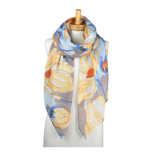 Taylor Hill Windflower Scarf - Grey