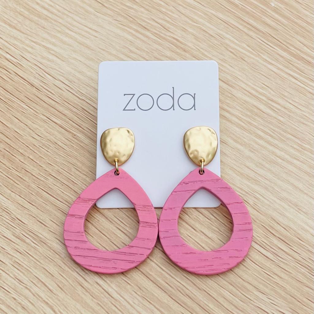 Zoda Baja Drop Earrings - pink