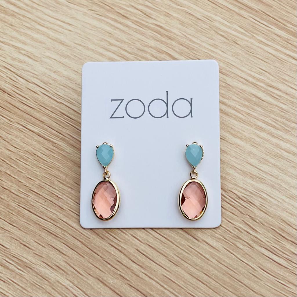 Zoda Corazon Drop Earrings - rose