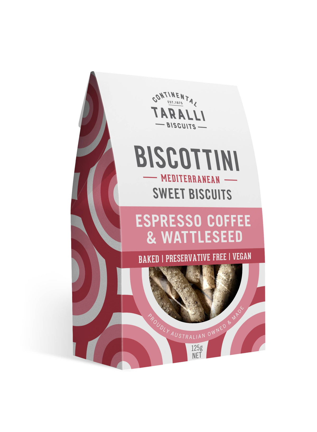 Continental Taralli Biscottini - Espresso Coffee & Wattleseed (125g)