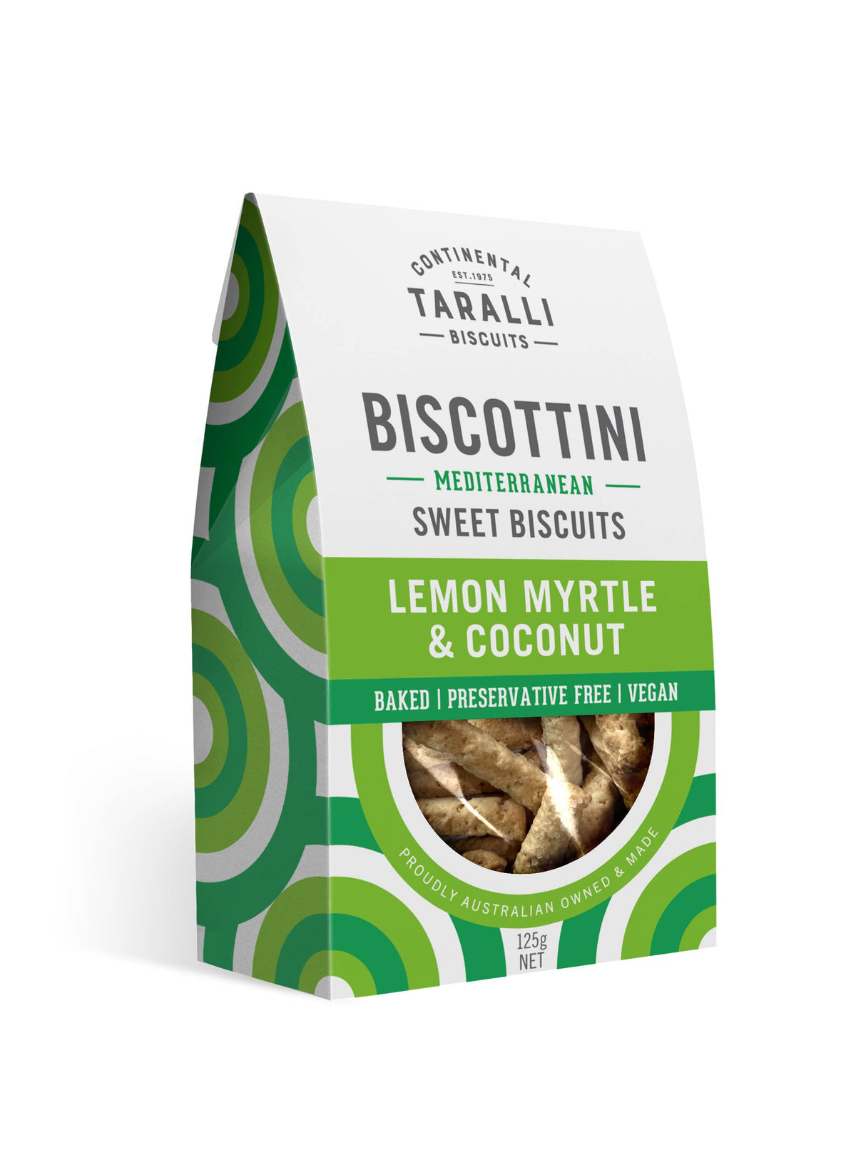 Continental Taralli Biscottini - Lemon Myrtle & Coconut (125g)