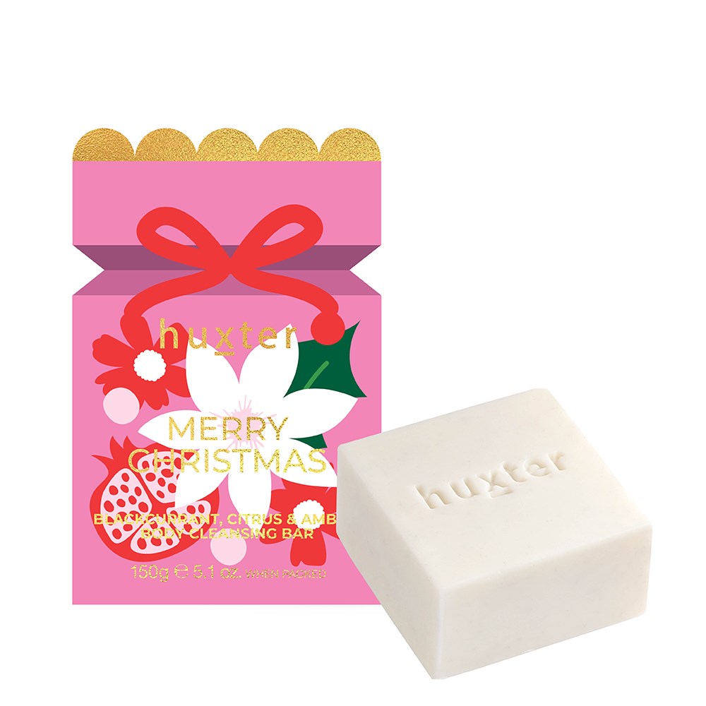 Huxter Body Cleansing Bar Bon Bon - Pink - Xmas Flowers Collection