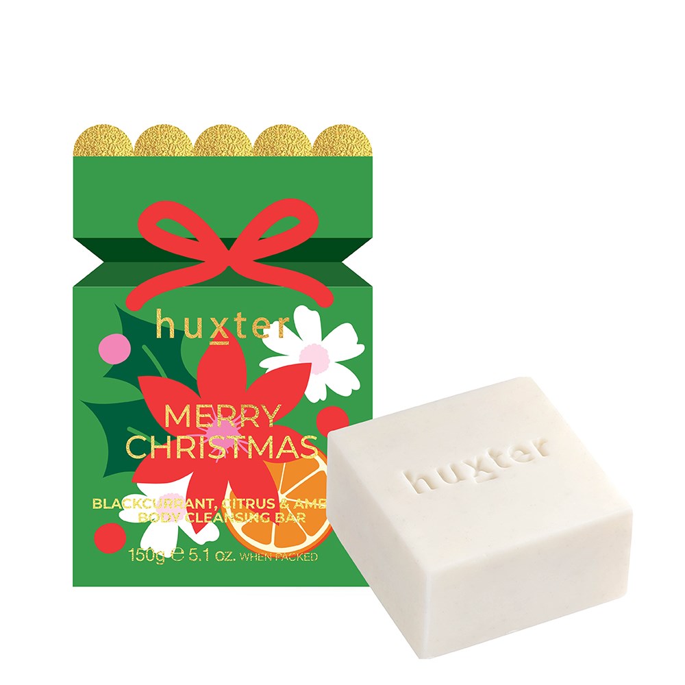 PRE ORDER: Huxter Body Cleansing Bar Bon Bon - Green - Xmas Flowers Collection