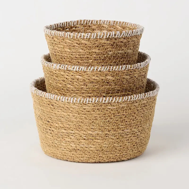 Wicka - Stitch Baskets - Set of 3 - White