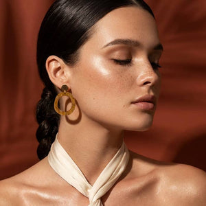 Mingled - Charlie Dangle Earrings - Caramel