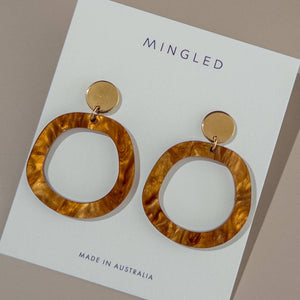 Mingled - Charlie Dangle Earrings - Caramel