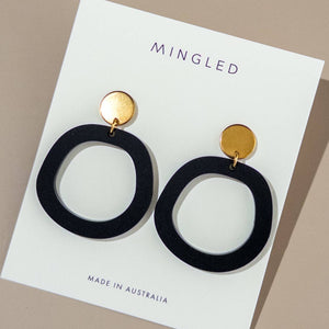 Mingled - Charlie Dangle Earrings - Matte Black
