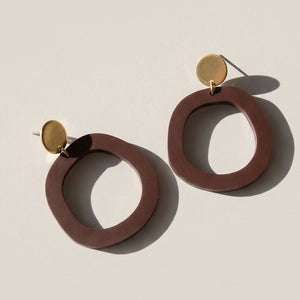 Mingled - Charlie Dangle Earrings - Merlot