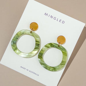 Mingled - Charlie Dangle Earrings - Moss