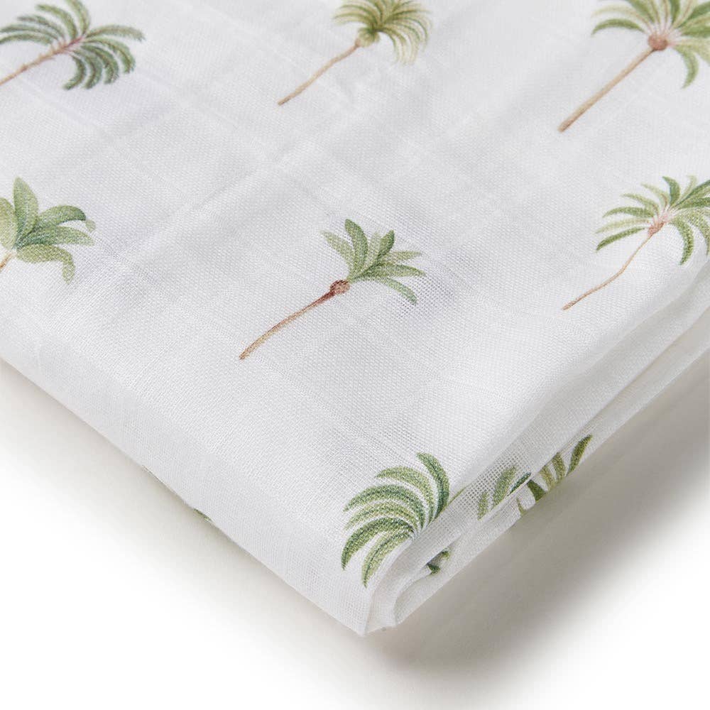Snuggle Hunny - Green Palm Organic Muslin Wrap