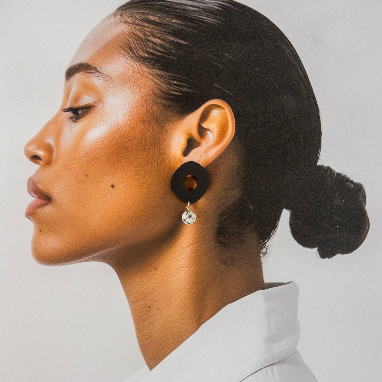Mingled - Luna Drop Earrings - Black