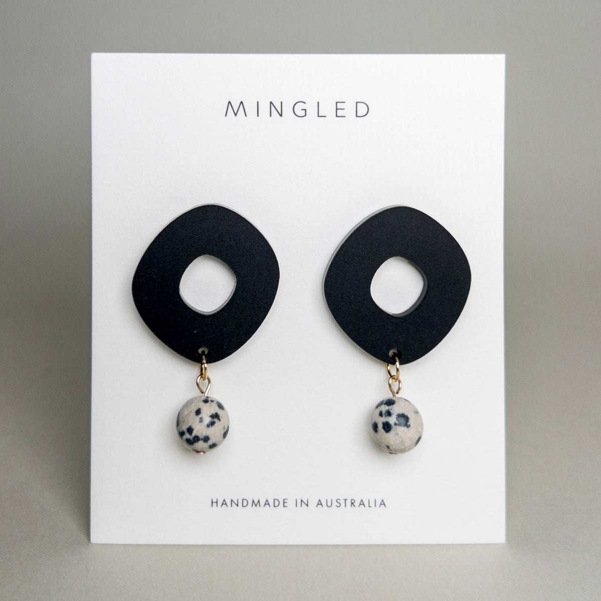 Mingled - Luna Drop Earrings - Black