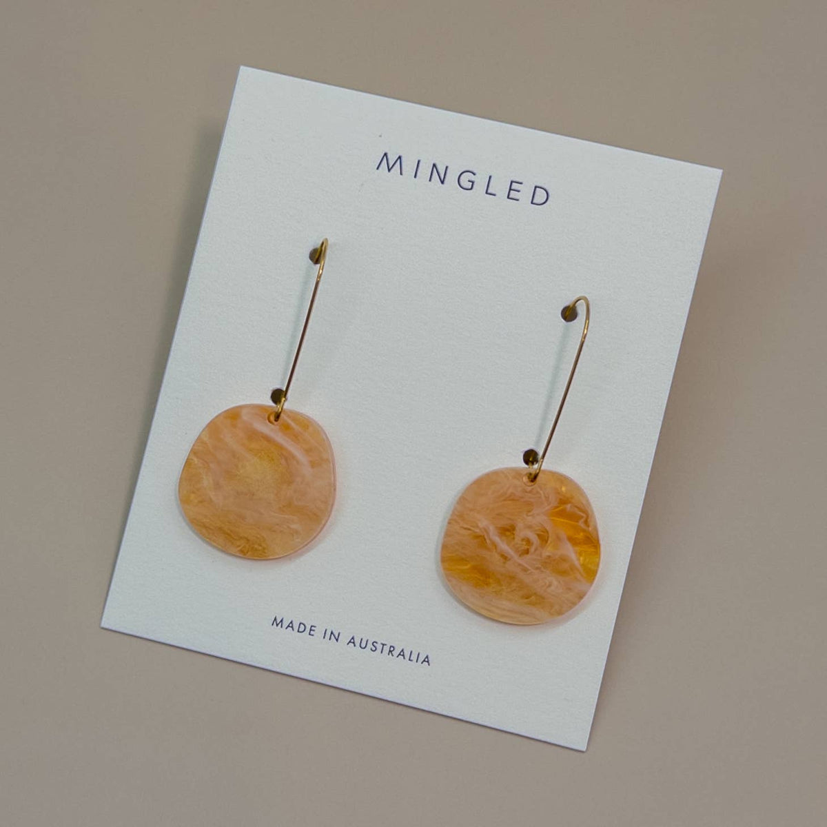 Mingled - Organic Dangle Earrings - Amber Haze