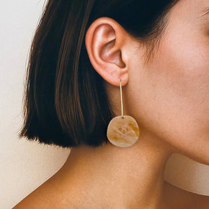 Mingled - Organic Dangle Earrings - Amber Haze
