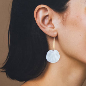 Mingled - Organic Dangle Earrings - Moonstone