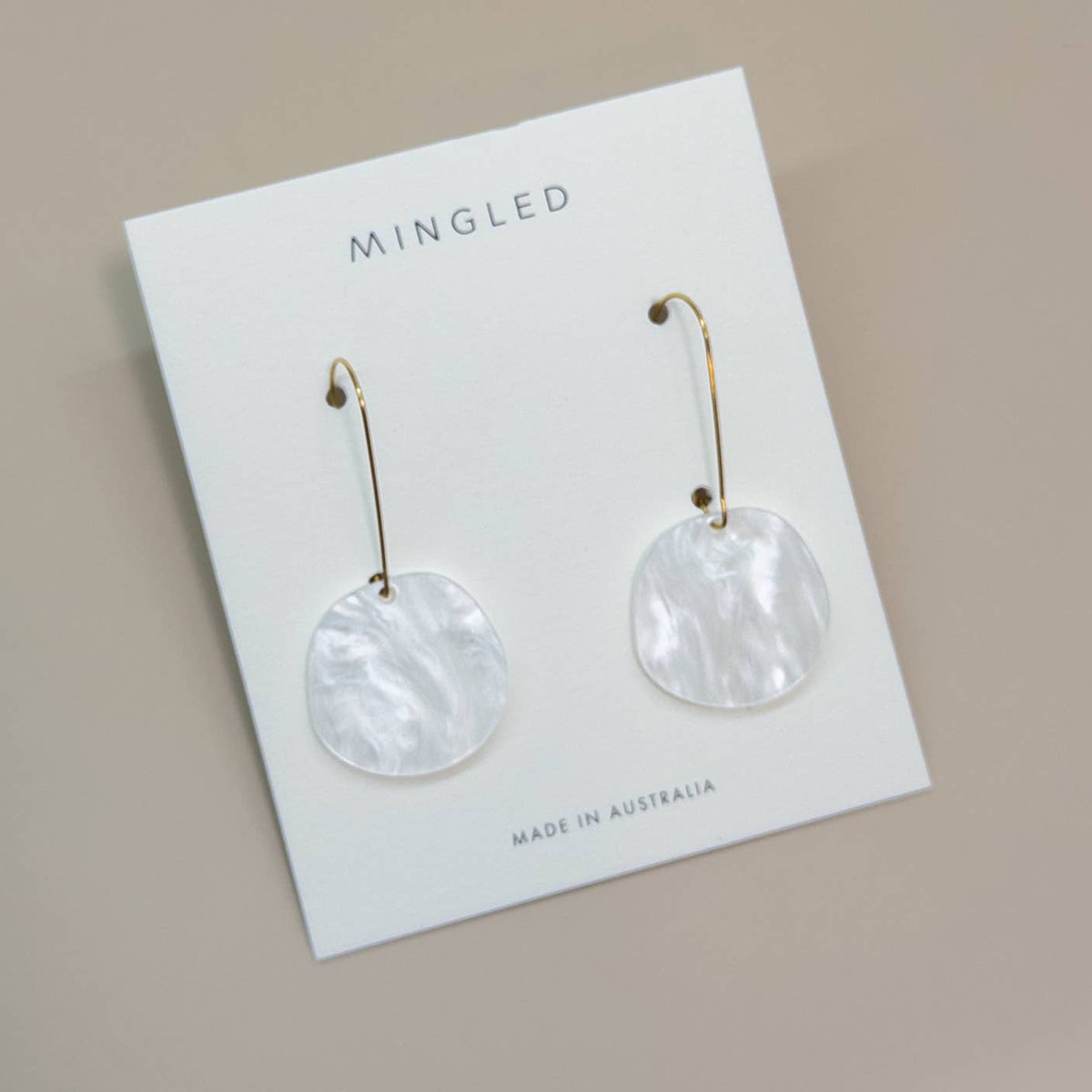 Mingled - Organic Dangle Earrings - Moonstone