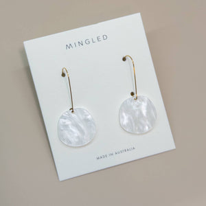 Mingled - Organic Dangle Earrings - Moonstone