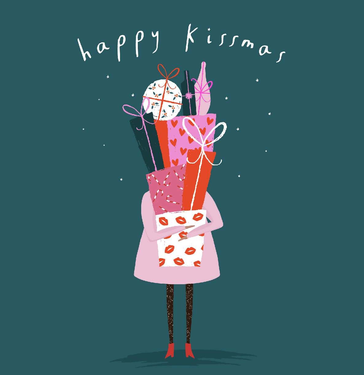 Nuovo - Happy Kissmas Merry Spritzmas Gift Card
