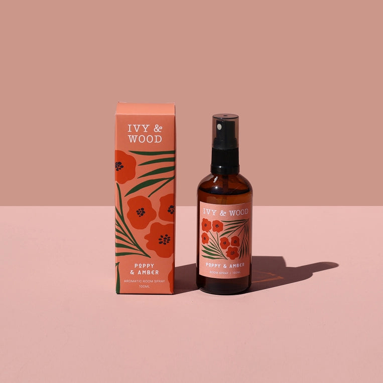 Ivy & Wood - Room Spray - Poppy & Amber