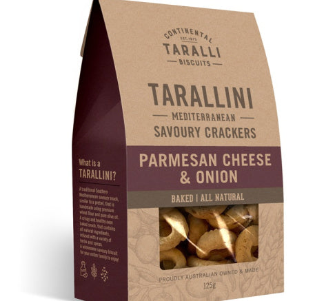 Continental Taralli Biscuits - Parmesan Cheese & Onion 125g