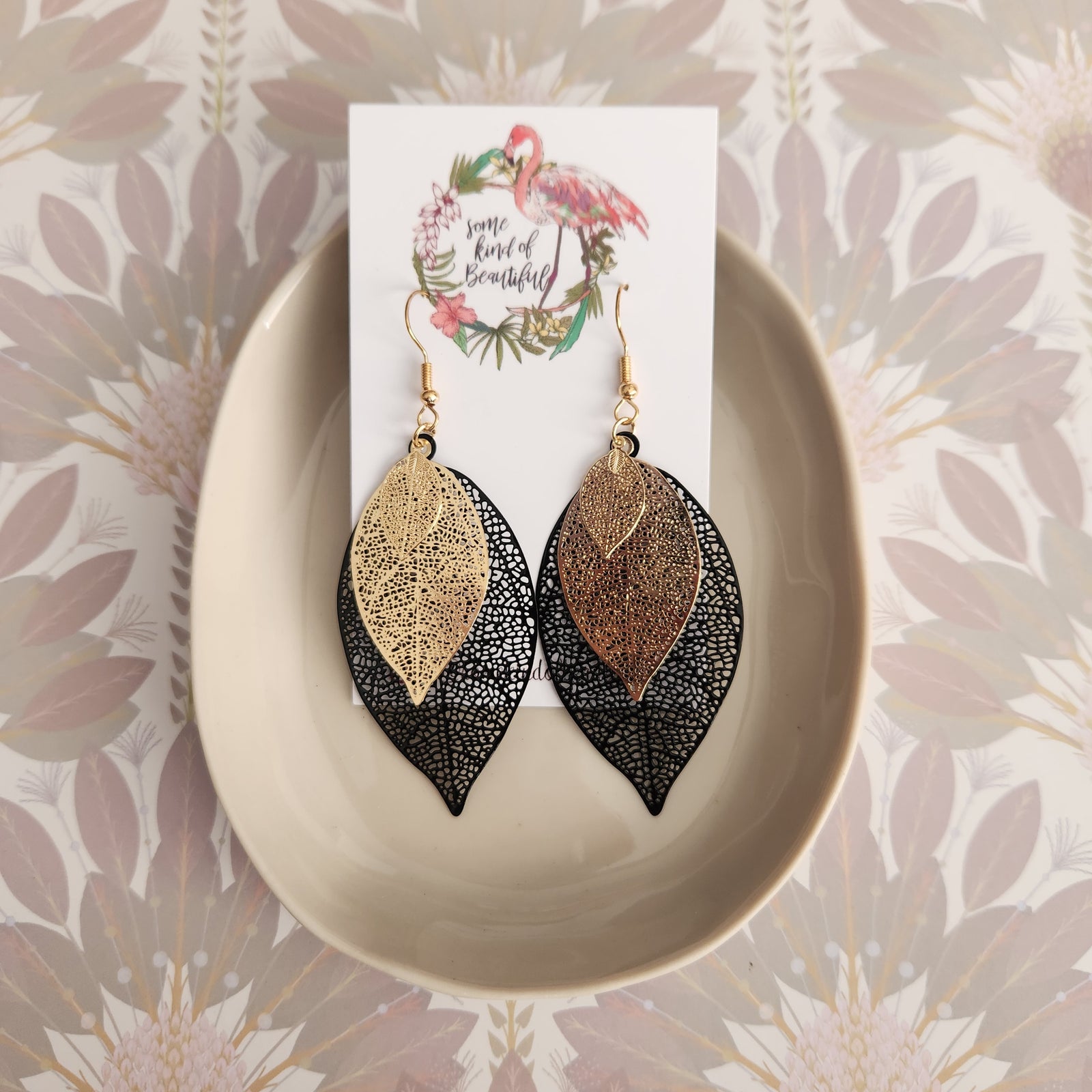 SKOB Boho Leaves - Black