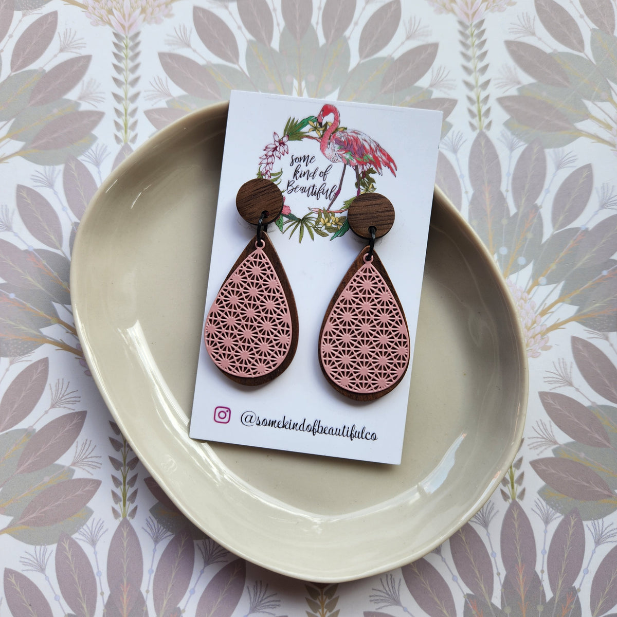 SKOB Millie Drop Earrings - Pink