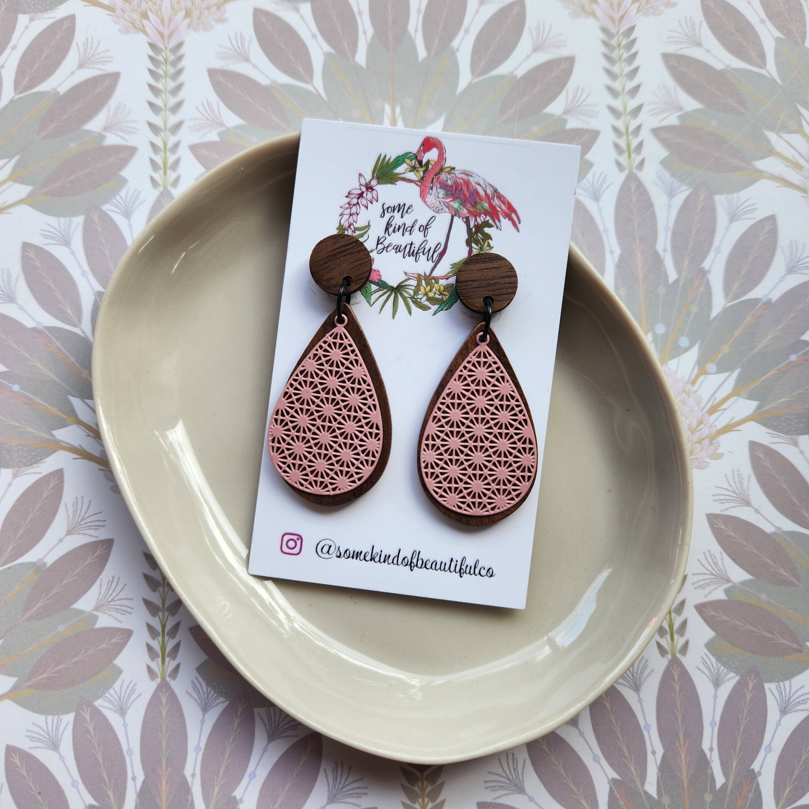 SKOB Millie Drop Earrings - Pink