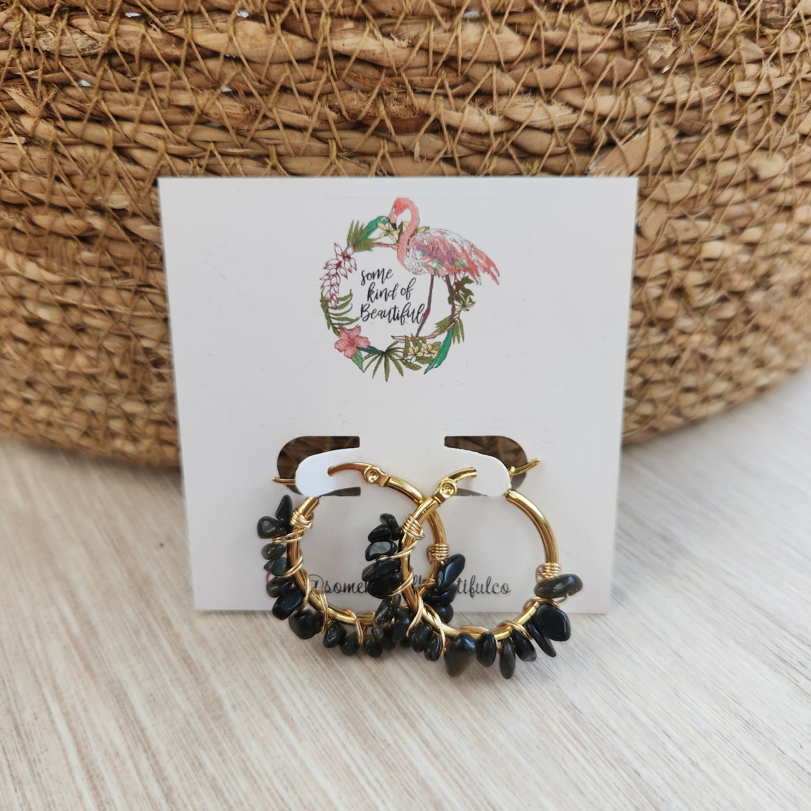 SKOB Rockpool Hoop Earrings - Black