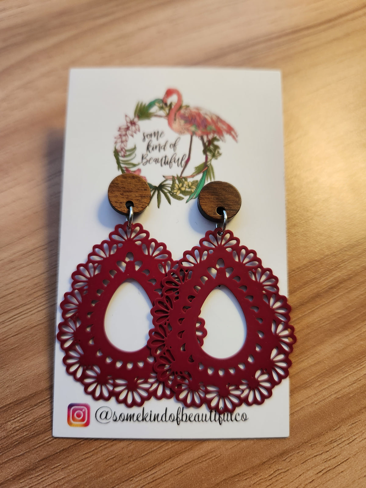 SKOB Bloom Edit - Lace Teardrop - Red