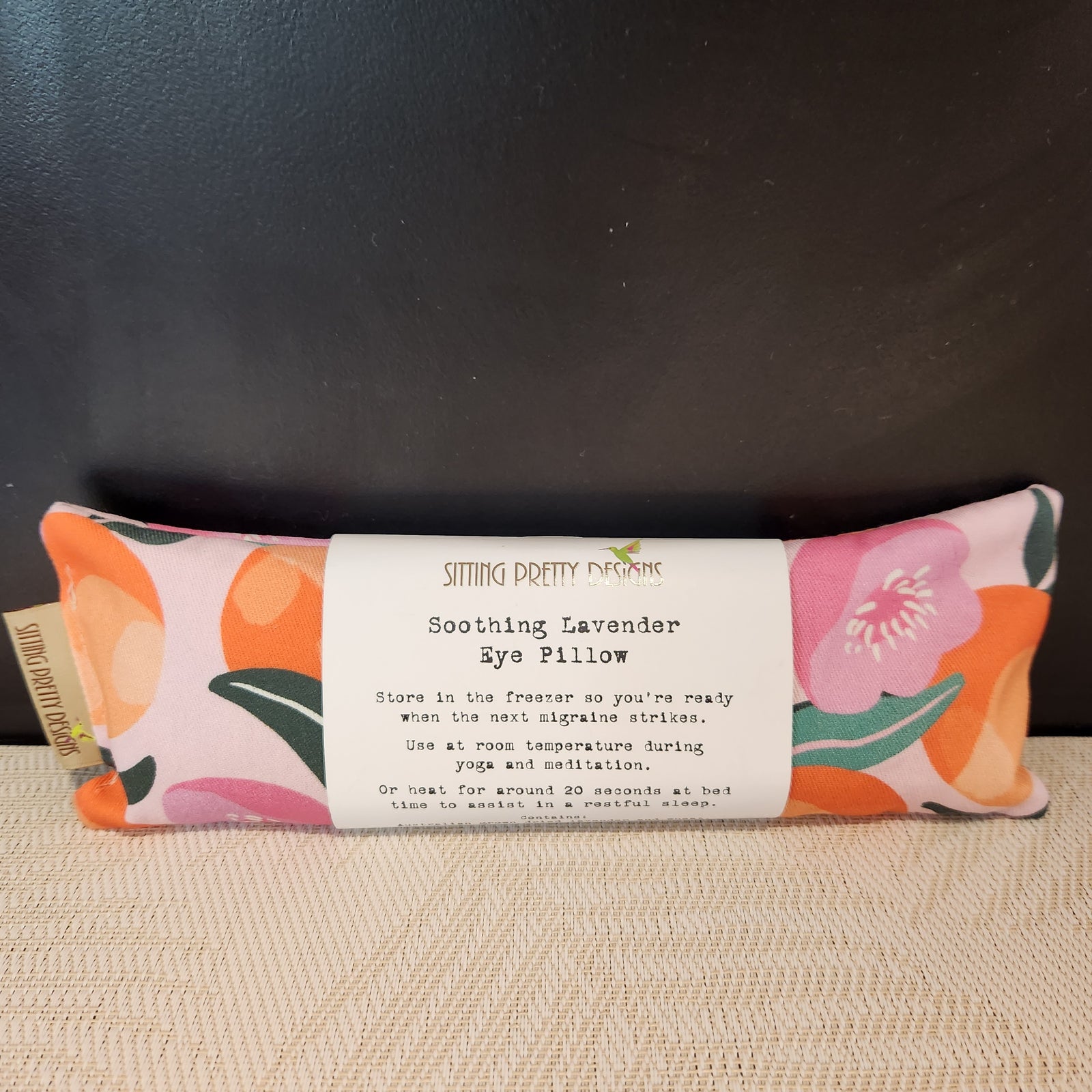 Sitting Pretty Designer Eye Pillows - Feeling Peachy