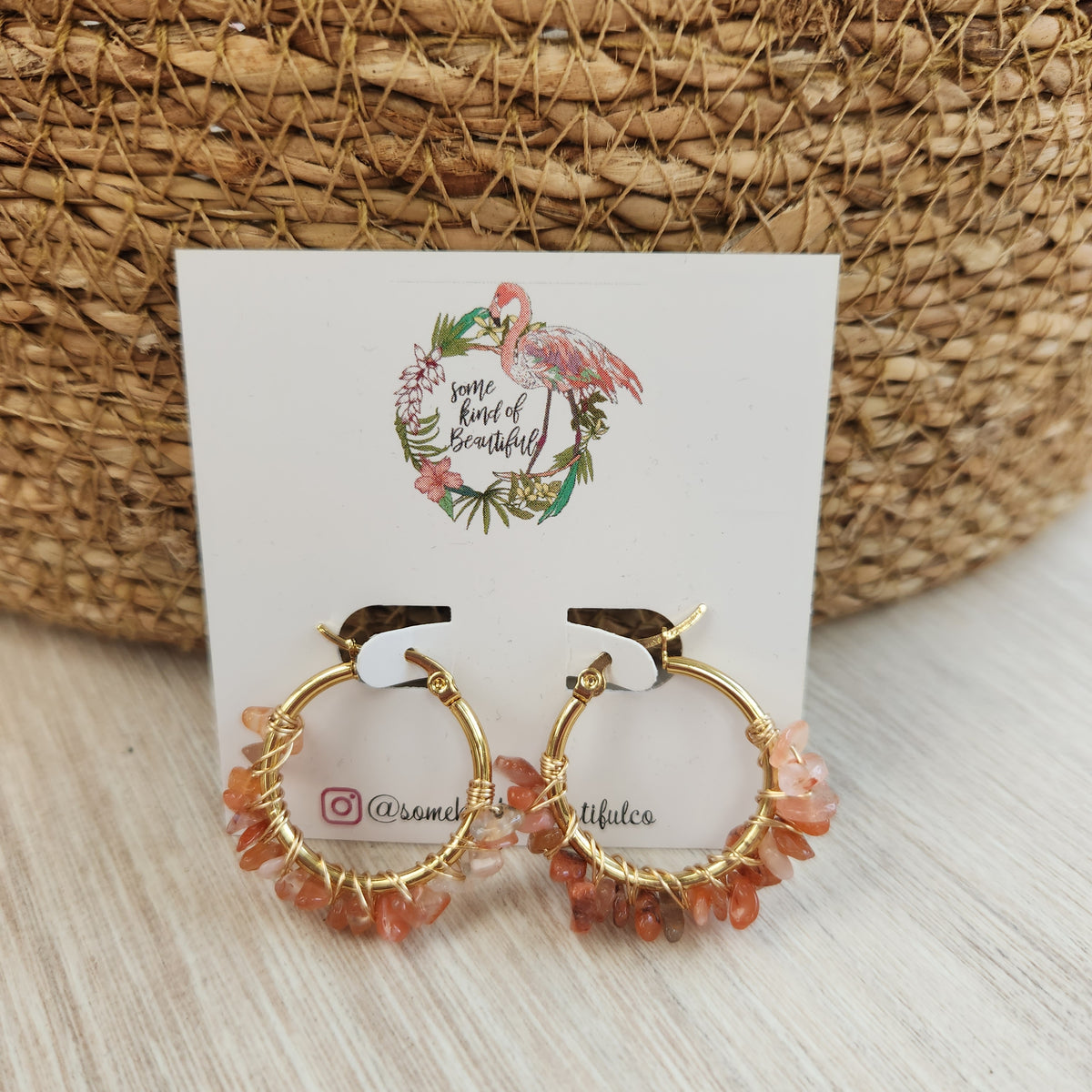 SKOB Rockpool Hoop Earrings - Orange