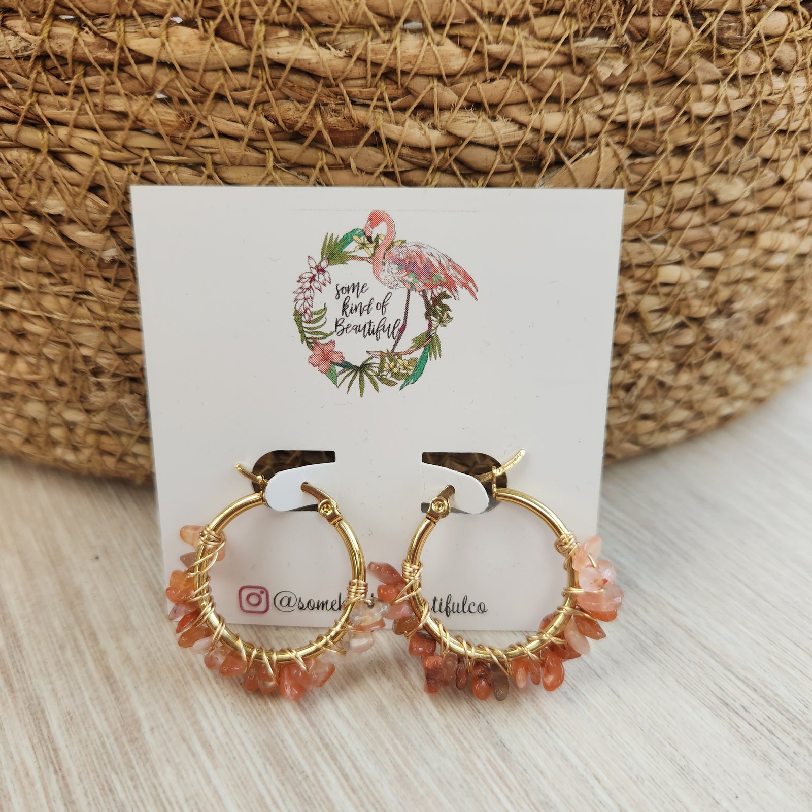 SKOB Rockpool Hoop Earrings - Orange