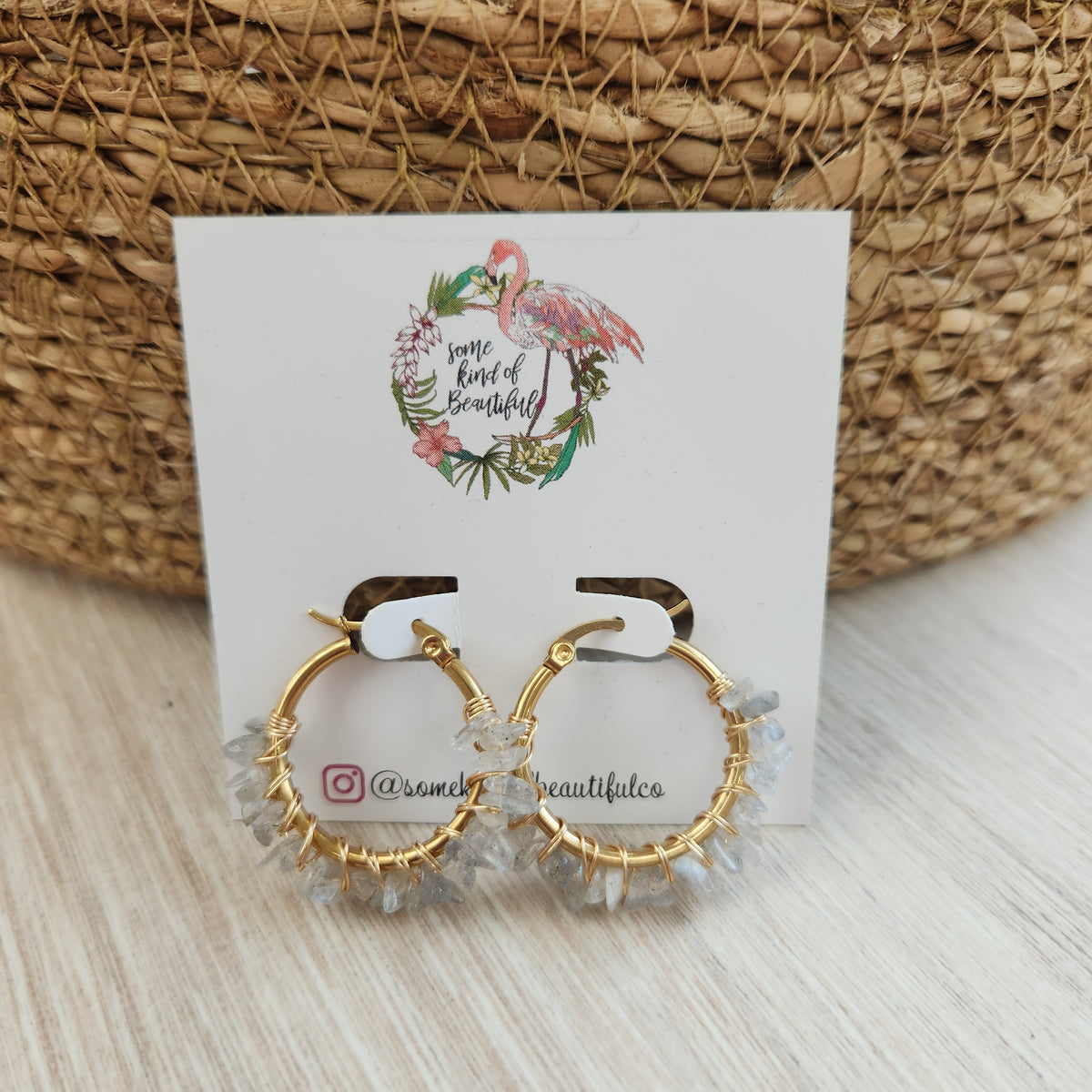 SKOB Rockpool Hoop Earrings - Grey