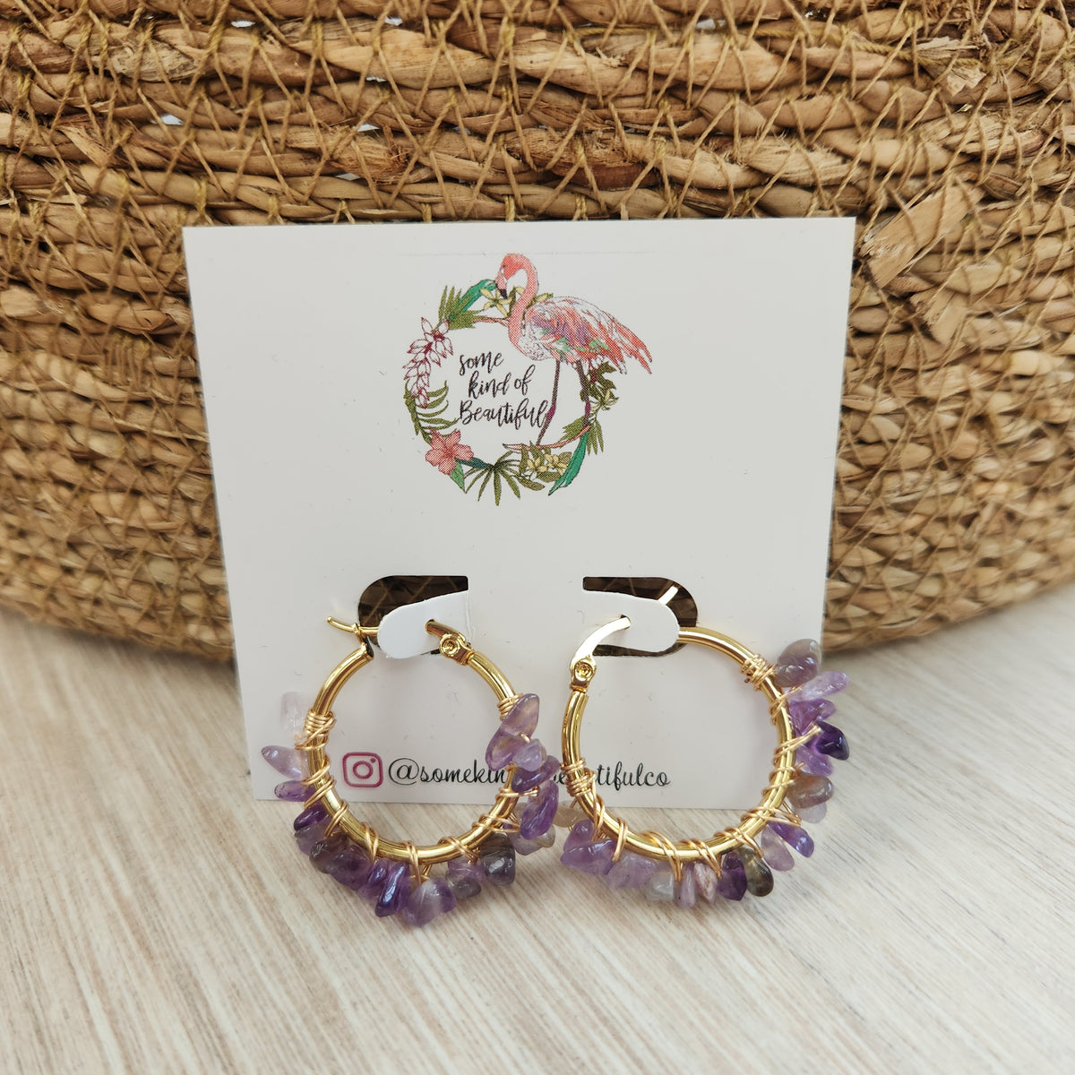SKOB Rockpool Hoop Earrings - Purple