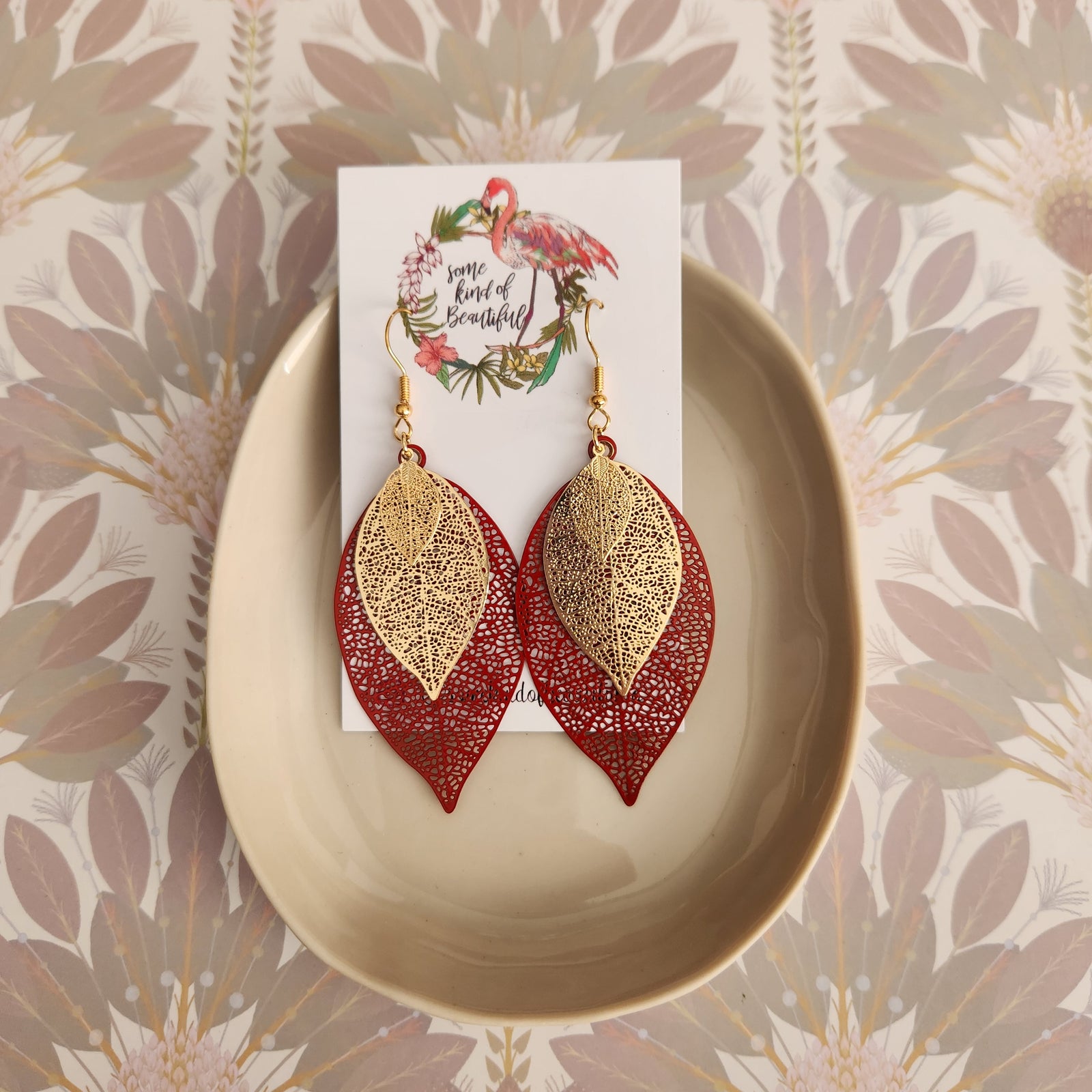 SKOB Boho Leaves - Red