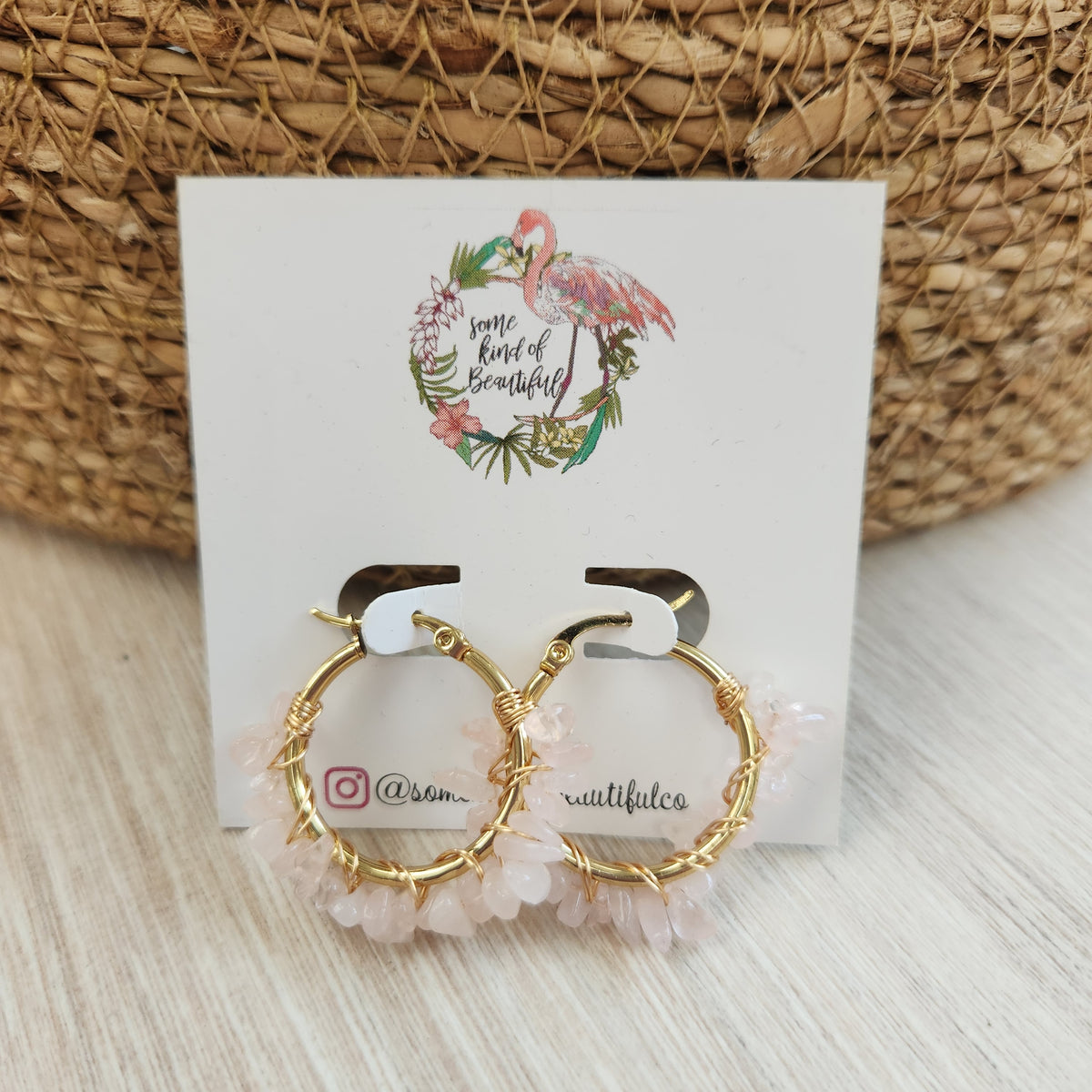 SKOB Rockpool Hoop Earrings - Pink